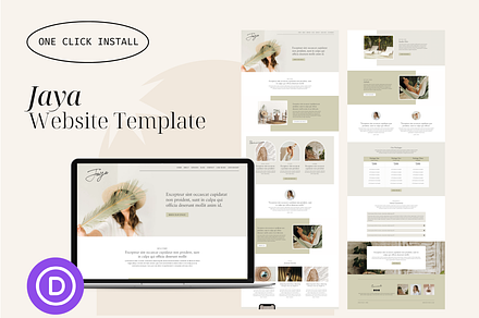 Jaya Website Template for Divi Theme, a WordPress Template by Studio La Luna