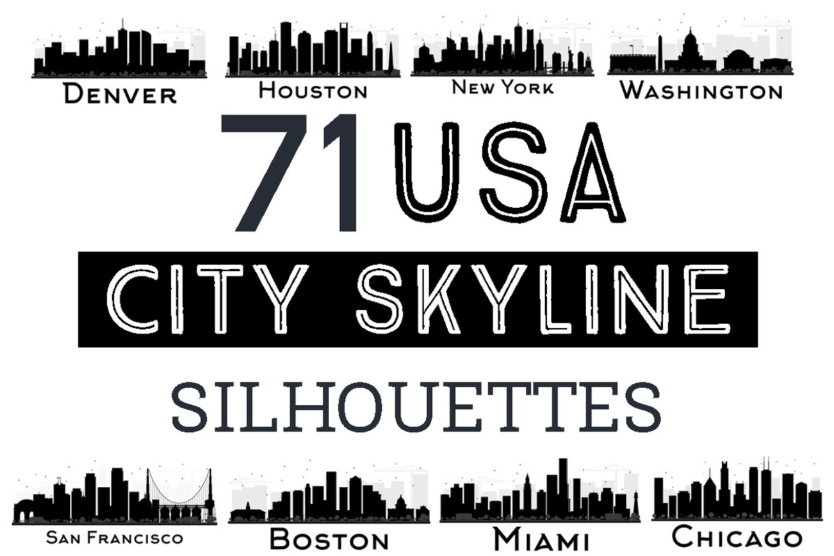 71 City Silhouette from USA., an Illustration by Booblgum