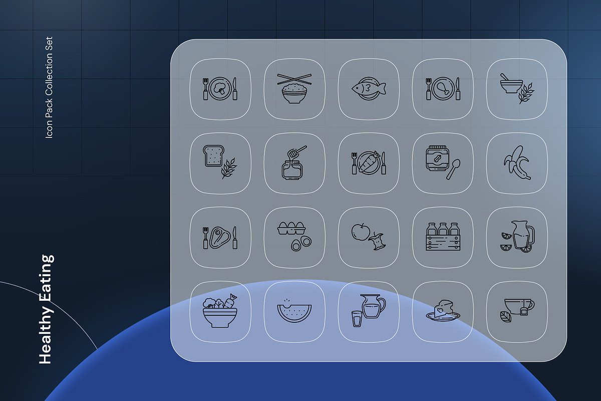 Healthy Eating Icon, an Outline Icon by Nathaya Studio (Photo 2 of 2)