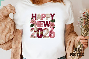 Happy New Year 2026 PNG, an Illustration by DreamArtGraphic