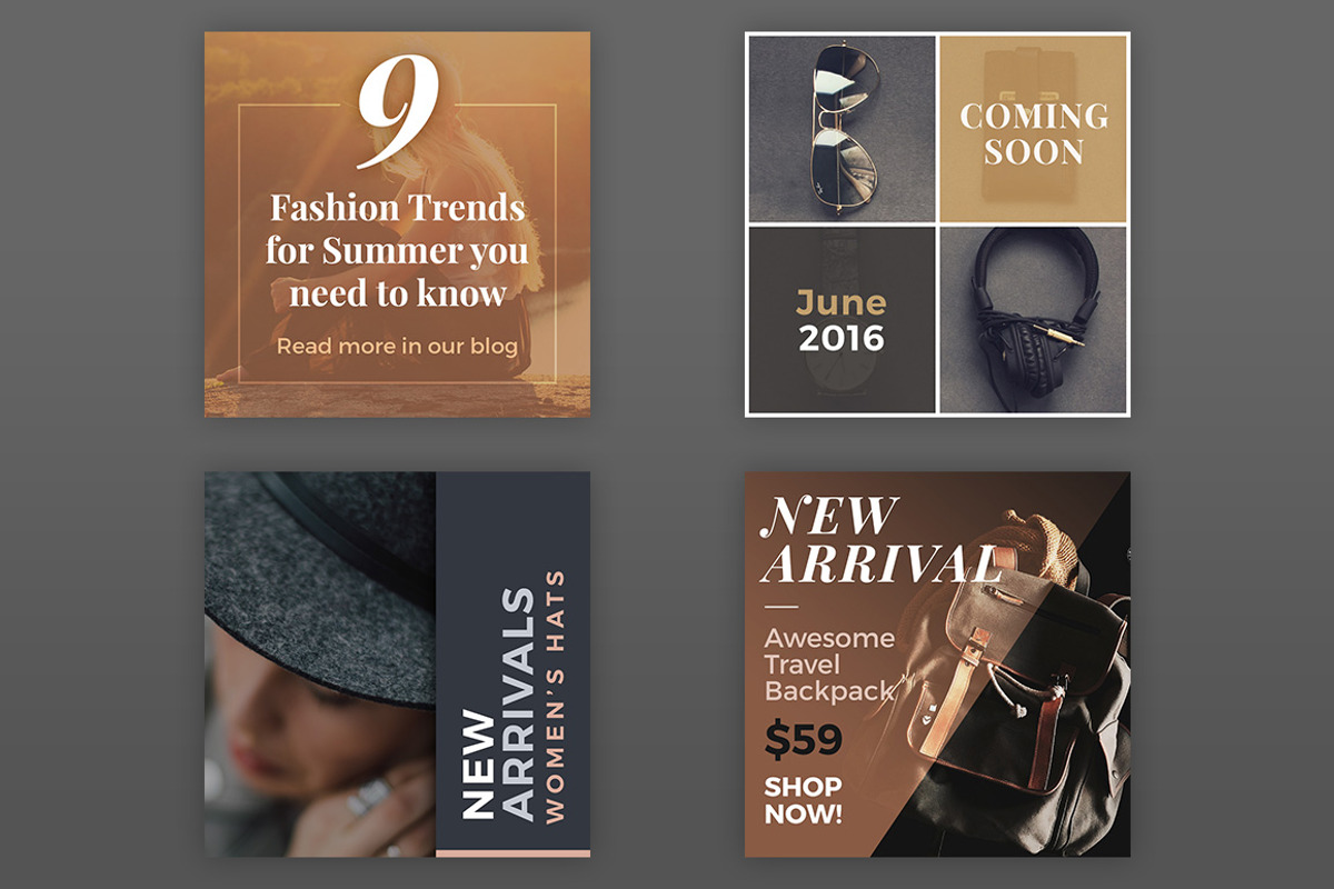 15 Instagram Banner Templates (PSD), a Social Media Template by PhotoMarket