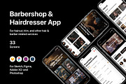 Barbershop & Hairdresser App, an UI Kit Template by flr.24 (Thumbnail 1 of 2)