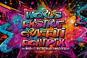WorlFrsTrueGraffiFont, a Sans Serif Font by vectalex (Thumbnail 1 of 5)