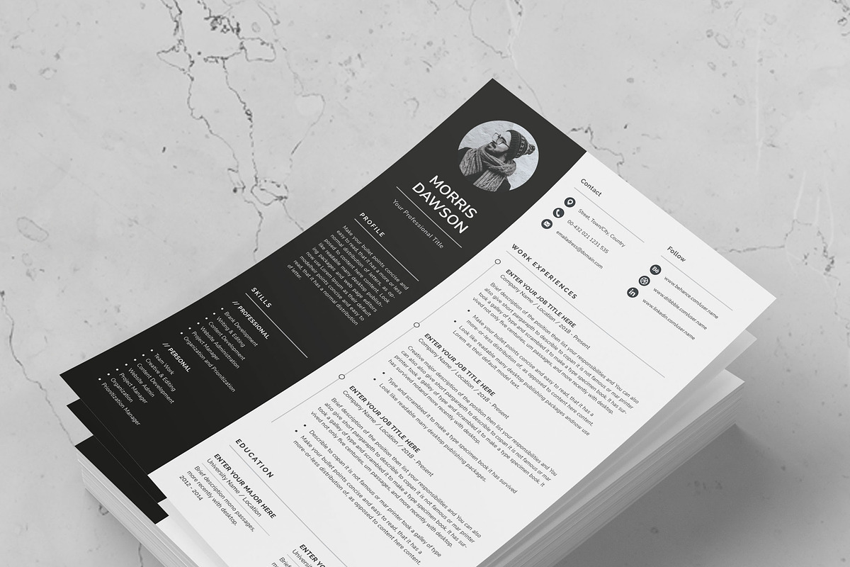 Resume Template 3 Page, a Resume Template by SlideCo (Photo 3 of 5)