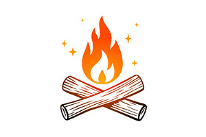 Fire, flame, bonfire. Flame fire, an Object Illustration by Foxys Graphic