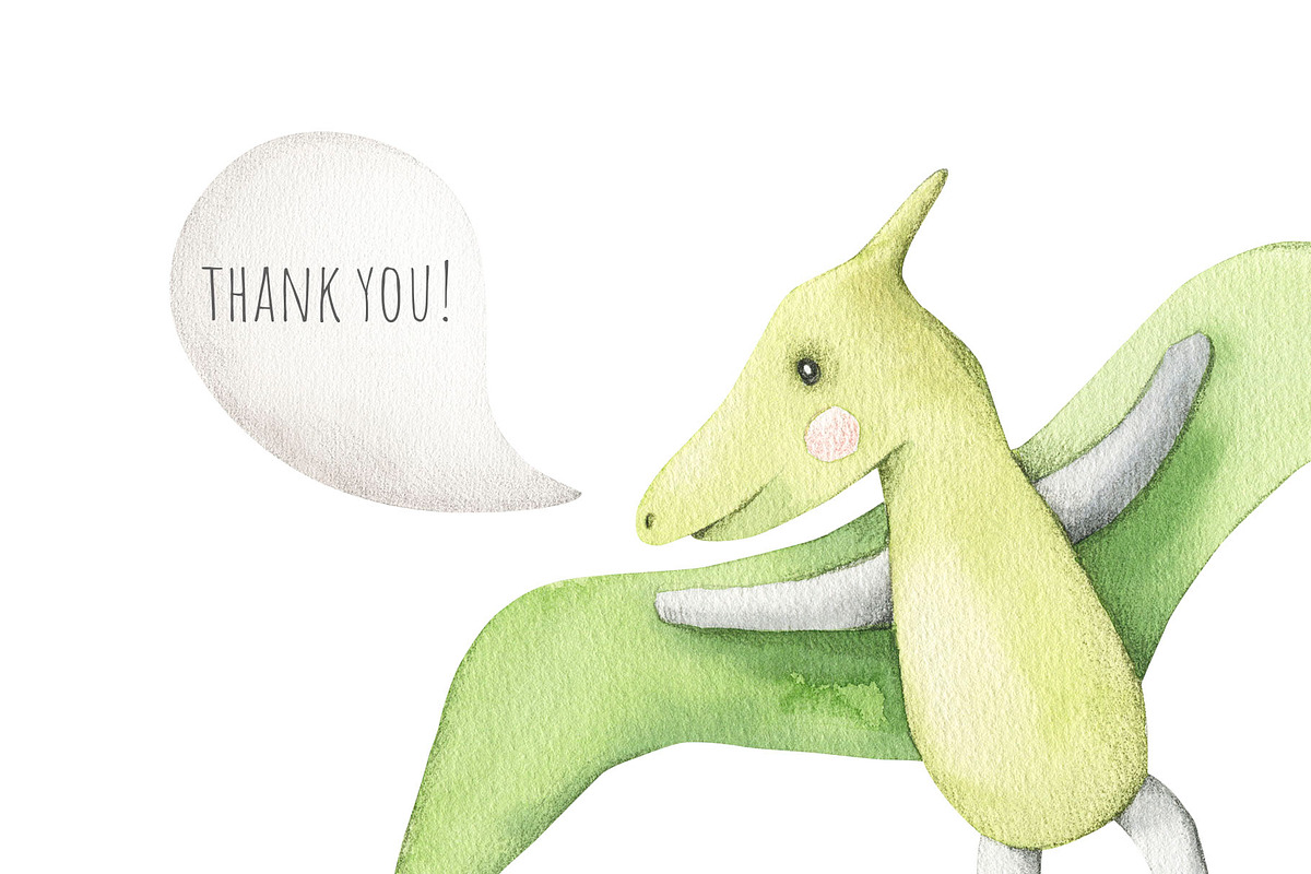 Dinosaurs name creator watercolor, an Illustration by Alesya Pytskaya (Photo 8 of 8)