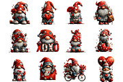 Whimsical Valentine Gnome Clipart, an Illustration by Designking (Thumbnail 3 of 5)
