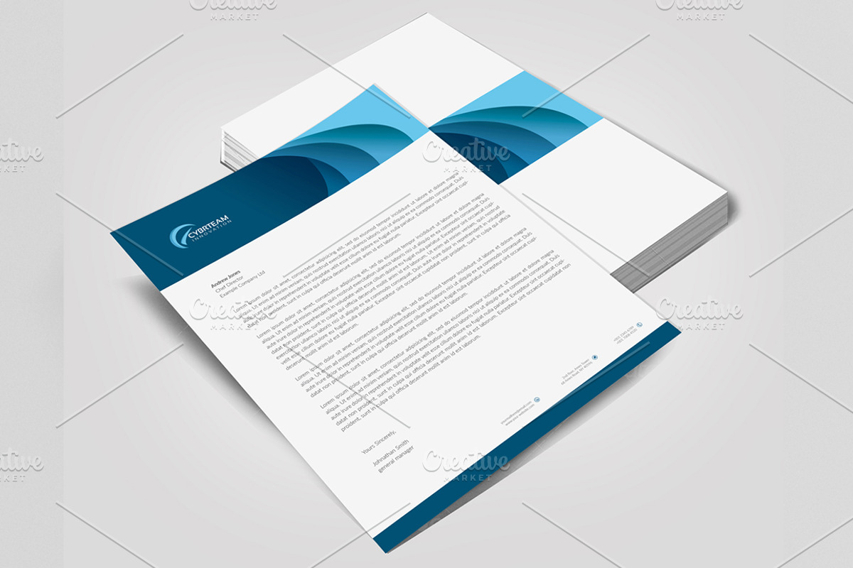 Corporate Business Card & Letterhead, a Stationery Template by BettyDesign (Photo 2 of 7)