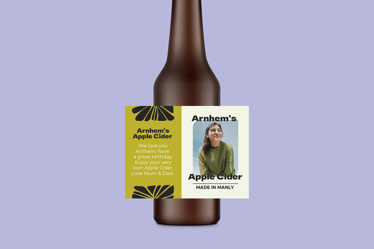 Arnhem Bottle Label Template, a Stationery Template by Mountain Folk Creative (Photo 1 of 5)
