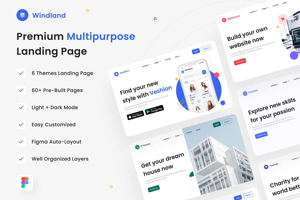 Windland Multipurpose Landing Page, a Landing Page Template by Product Experience (Photo 1 of 6)