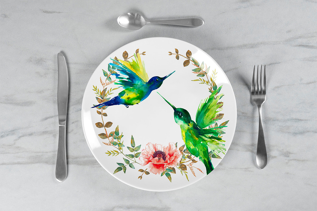 Hummingbirds. PNG.Watercolour, an Illustration by ElliaArt (Photo 6 of 10)