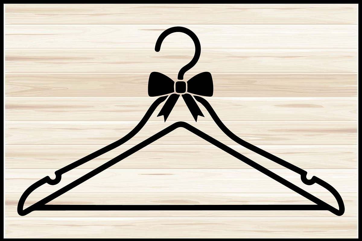50 Clothes Hanger Silhouette Bundle, an Illustration by yasushie (Photo 3 of 4)