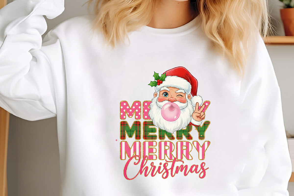 Retro Patchwork Santa Claus Png, an Illustration by SinaCreation (Photo 3 of 7)
