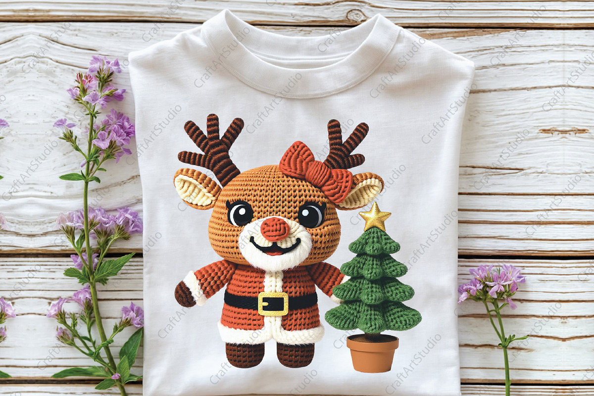 Crochet Santa Tree PNG, an Illustration by CraftArtStudio (Photo 2 of 4)