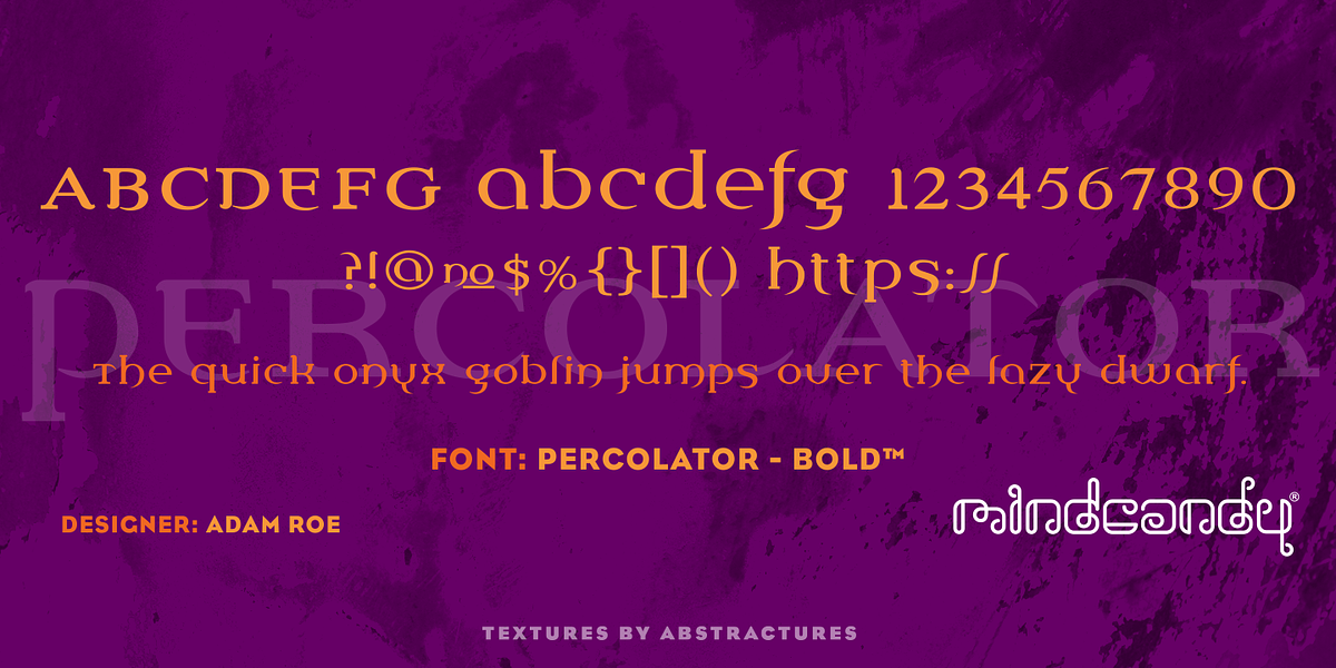 Percolator™, a Font by MINDCANDY (Photo 2 of 4)