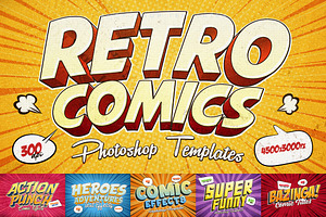 Retro Comics Text Effects, a Layer Style Add-On by Andrew Skoch Design