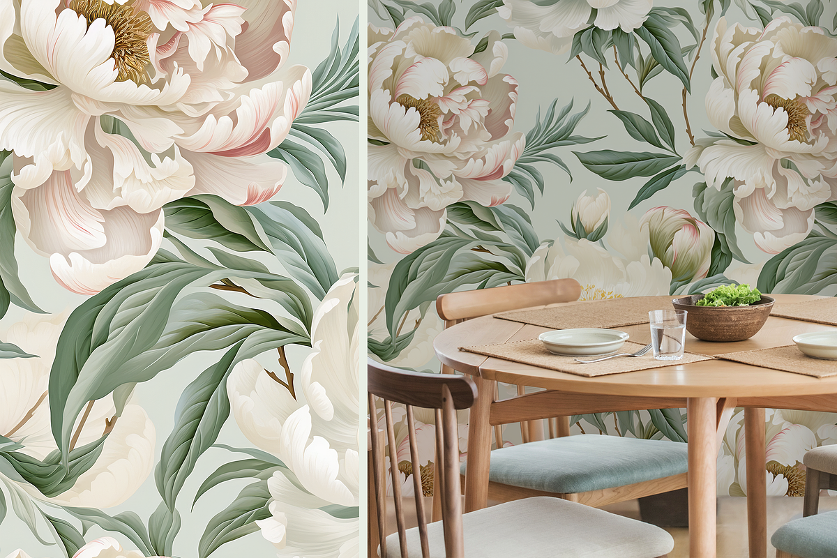 Peony Bouquet Seamless Pattern, a Pattern Graphic by Spinsugar Graphics (Photo 5 of 5)