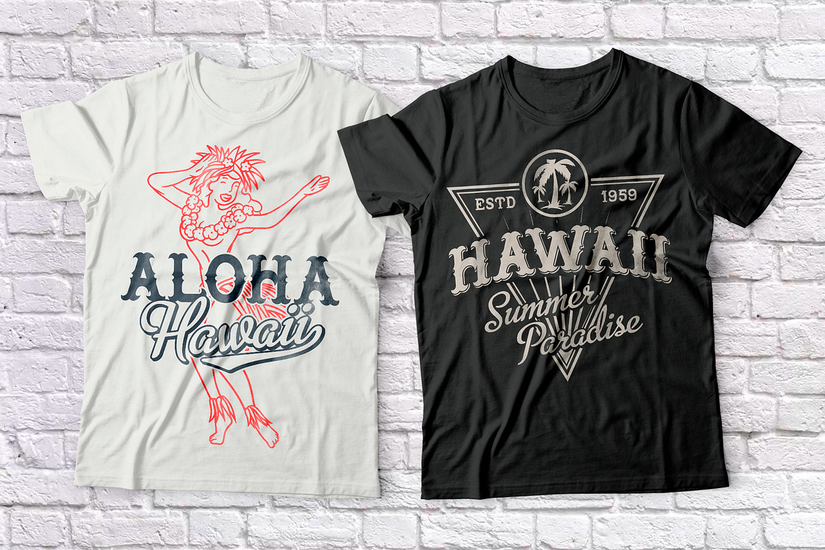 Hawaii Beach. Font & T-shirts, a Blackletter Font by VozzyStock (Photo 9 of 9)