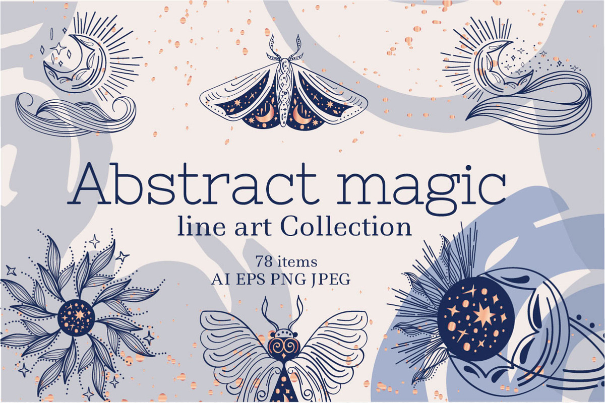Abstract magic line art Collection, a Decorative Illustration by Tatyana_Zenartist (Photo 1 of 14)