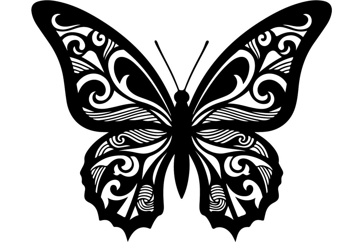 Elegant Butterfly Silhouette, an Object Graphic by Designer_Momina (Photo 6 of 18)
