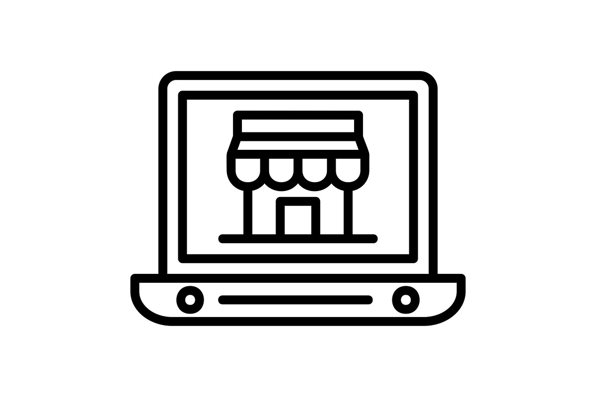 Online Store Line Icon, an Icon by Pexelpy