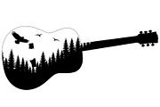Nature Landscape Guitar Silhouette, an Object Illustration by Creativeshirt (Thumbnail 14 of 31)