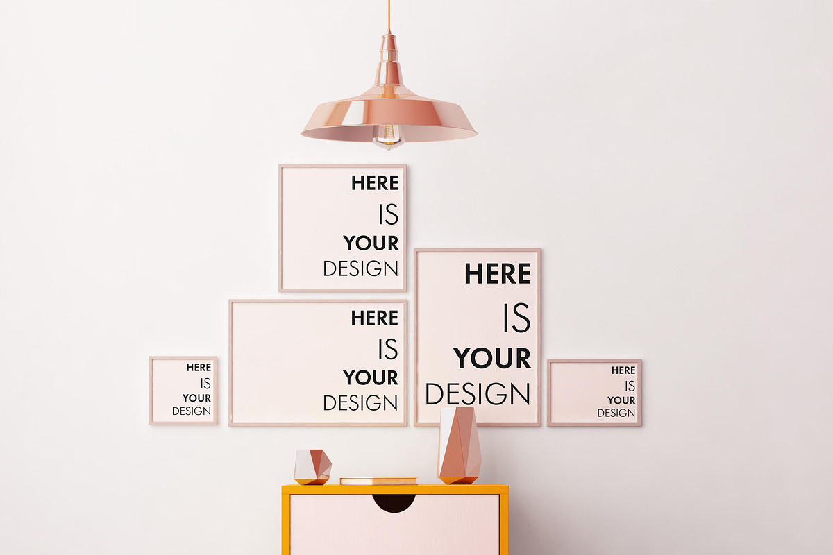 10 posters in the interior mock ups, a Print Template by FilL239