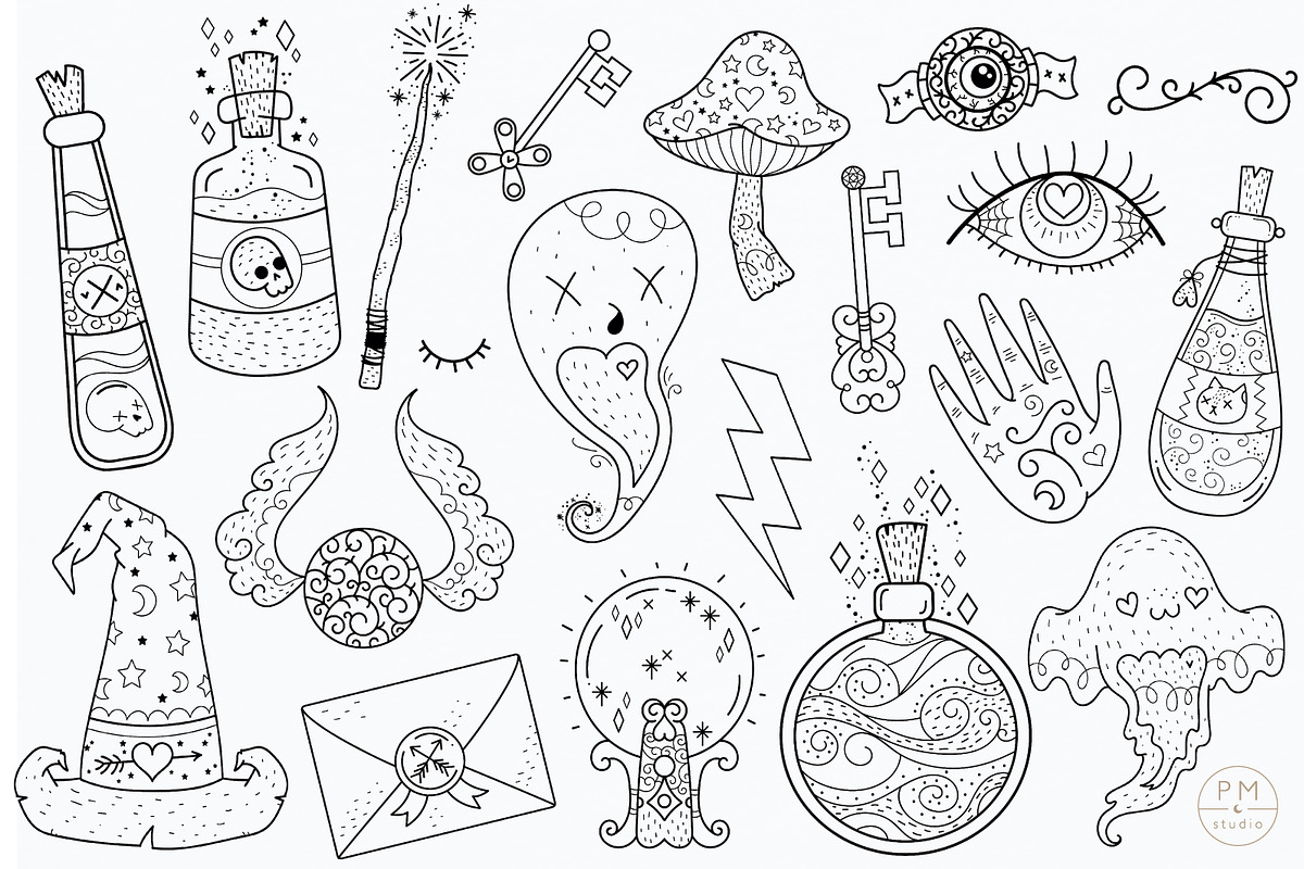 Magical Hand Drawn Clip Art, a Graphic by PetiteMarket (Photo 3 of 3)