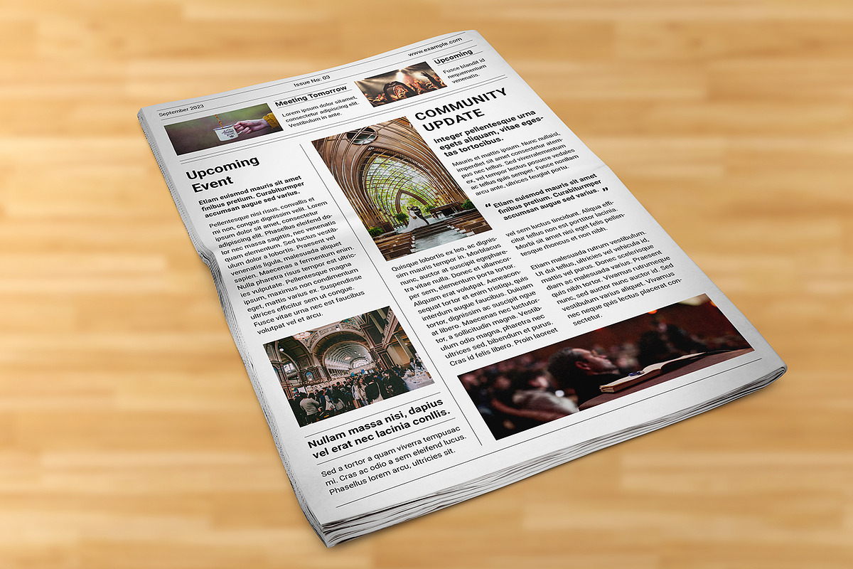 8 Page Newspaper Template, a Stationery Template by retrographix (Photo 6 of 7)