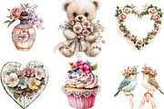 Shabby Chic Mothers Day Clipart, a Seasonal Illustration by Designking (Thumbnail 3 of 5)