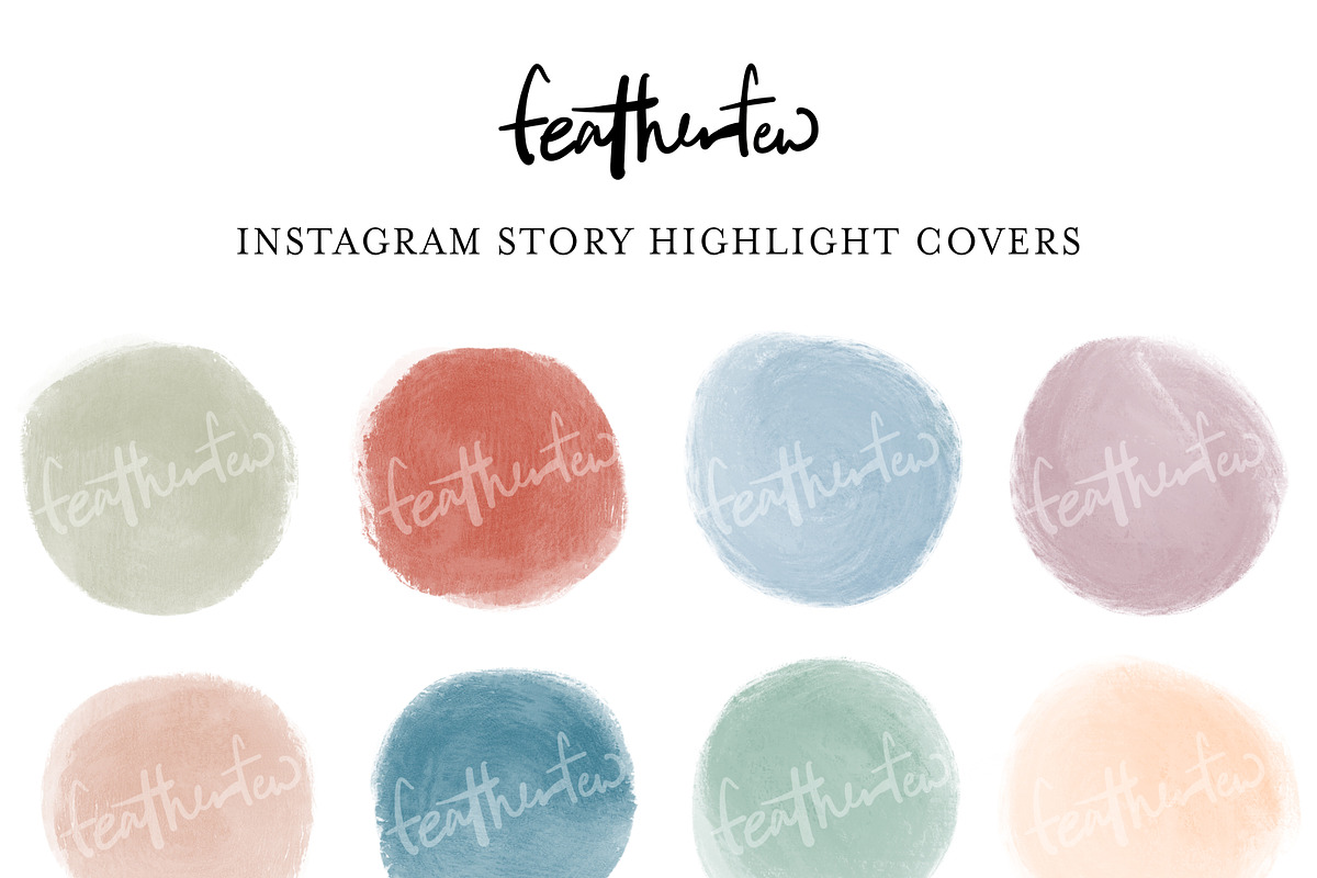 Highlight Covers Watercolor Circles, an Icon by Nightingale Handmade (Photo 1 of 3)
