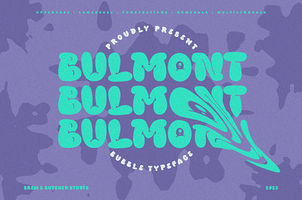 Bulmont | Bubble Typeface, a Font by Brew & Butcher Studio