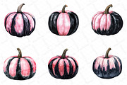 Creepy Black and Pink Fall Pumpkin, an Illustration by DreamPrint404 (Thumbnail 2 of 6)