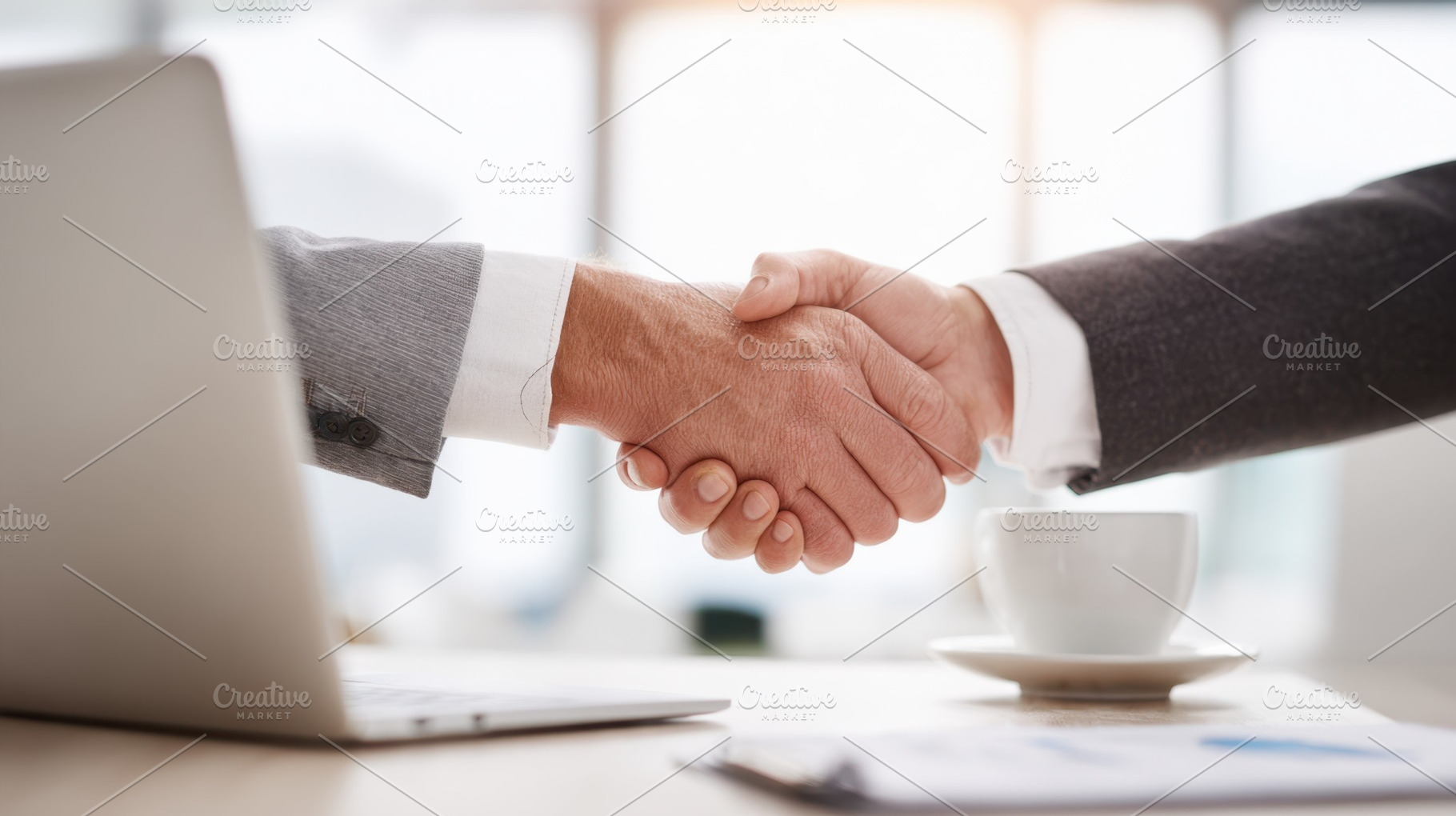 Business meeting leads to handshake, a Photo by Beautiful things