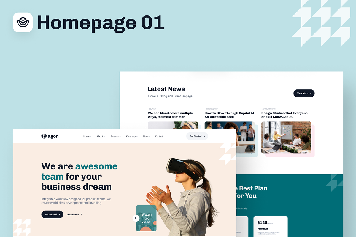 Agon - Multipurpose Agency Template, a HTML Template by AliThemes (Photo 1 of 8)