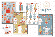 Merry Mice paper set, a Pattern Graphic by Poppymoondesign (Thumbnail 2 of 3)