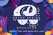 Retro Spring - Monogram, a Font by Dumadistyle (Thumbnail 1 of 8)