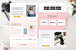 Podcast Showit Page Template