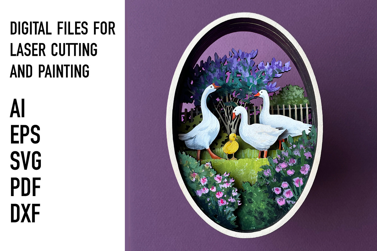 Spring Woodland Oval SVG Bundle, an Object Graphic by HelloWood (Photo 3 of 4)