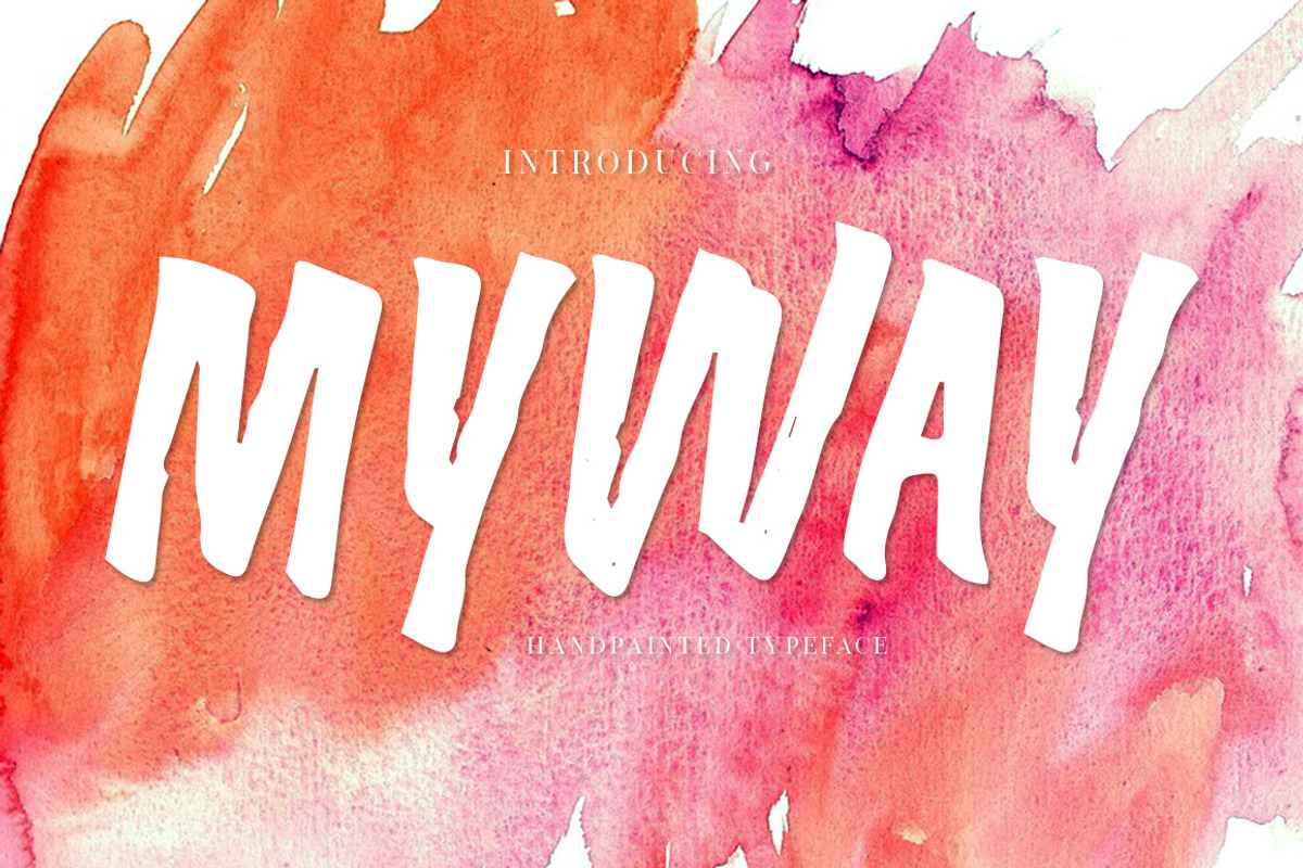 MYWAY Handpainted Font, a Slab Serif Font by Anxiety Studio (Photo 1 of 12)