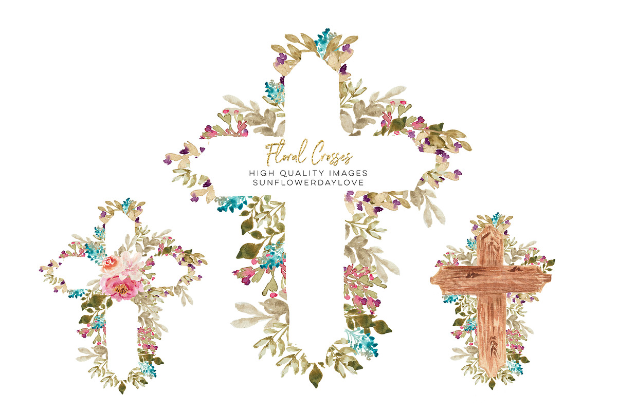 Rustic Wood Cross clipart, an Illustration by Sunflower Day Love (Photo 1 of 5)