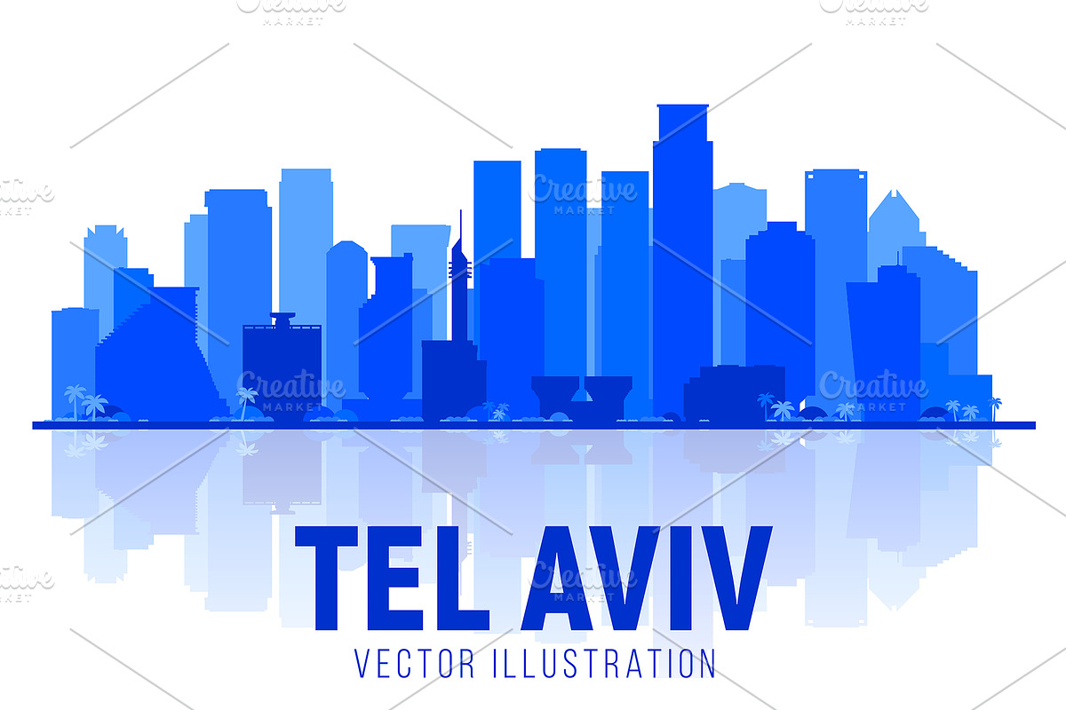 Tel Aviv Israel vector skyline, a Background Graphic by Sky and glass (Photo 4 of 7)