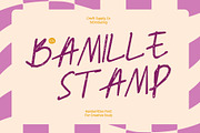 CS Bamille Stamp, a Handwritten Font by Craft Supply Co. (Thumbnail 1 of 8)
