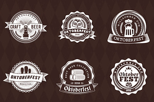Set of Oktoberfest Badges