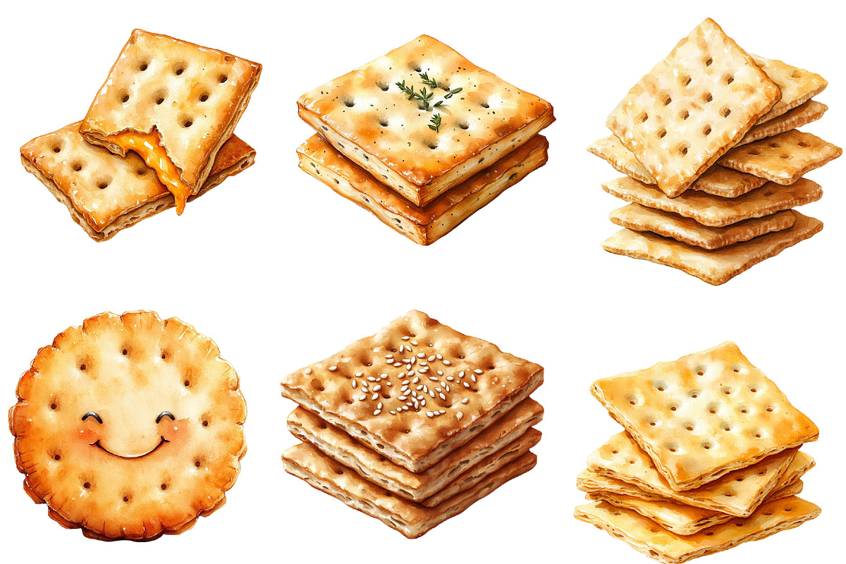 Cracker Watercolor Clipart, an Illustration by Designworld (Photo 5 of 7)
