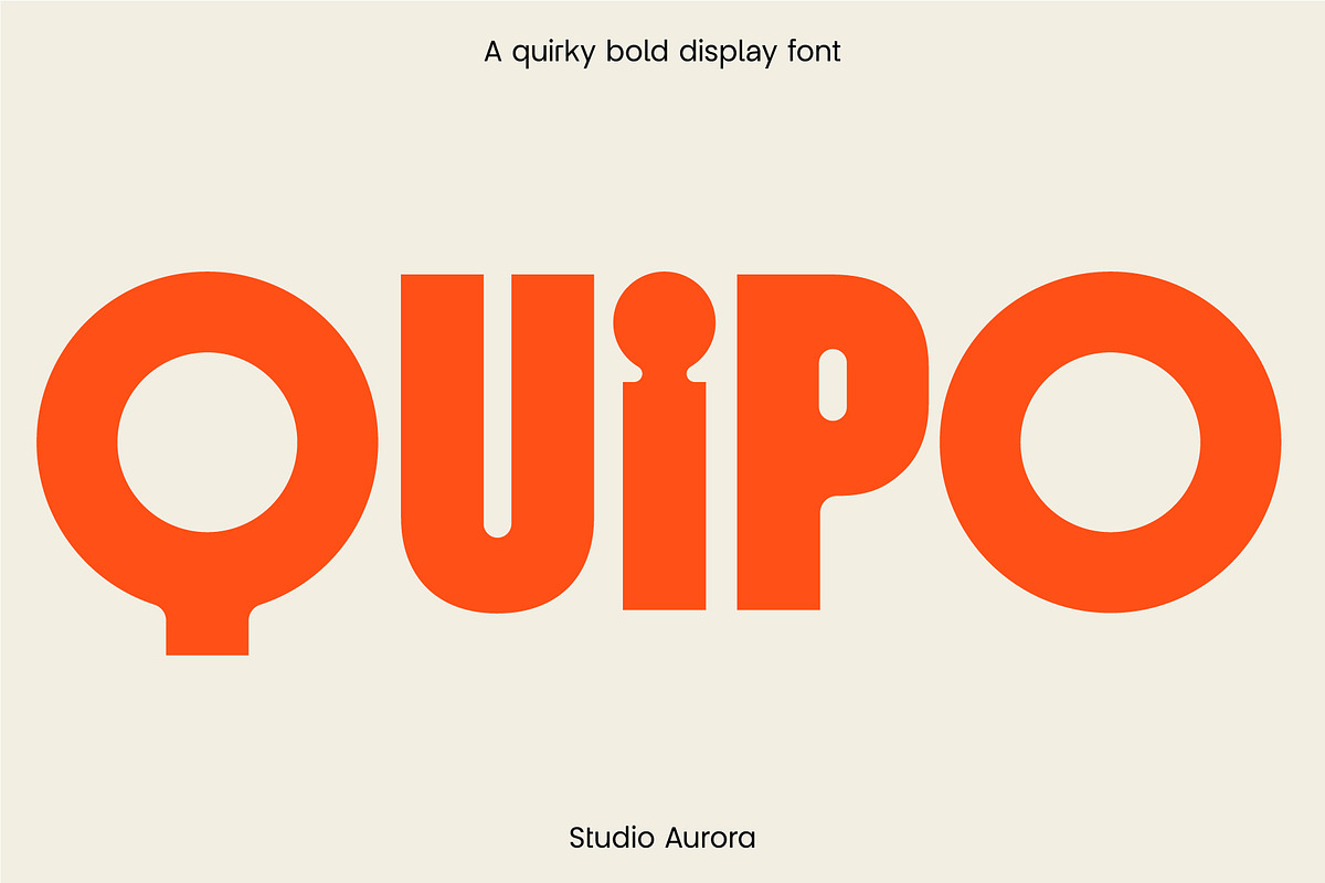 Quipo - Quirky Bold Display Font, a Sans Serif Font by Studio Aurora (Photo 1 of 12)