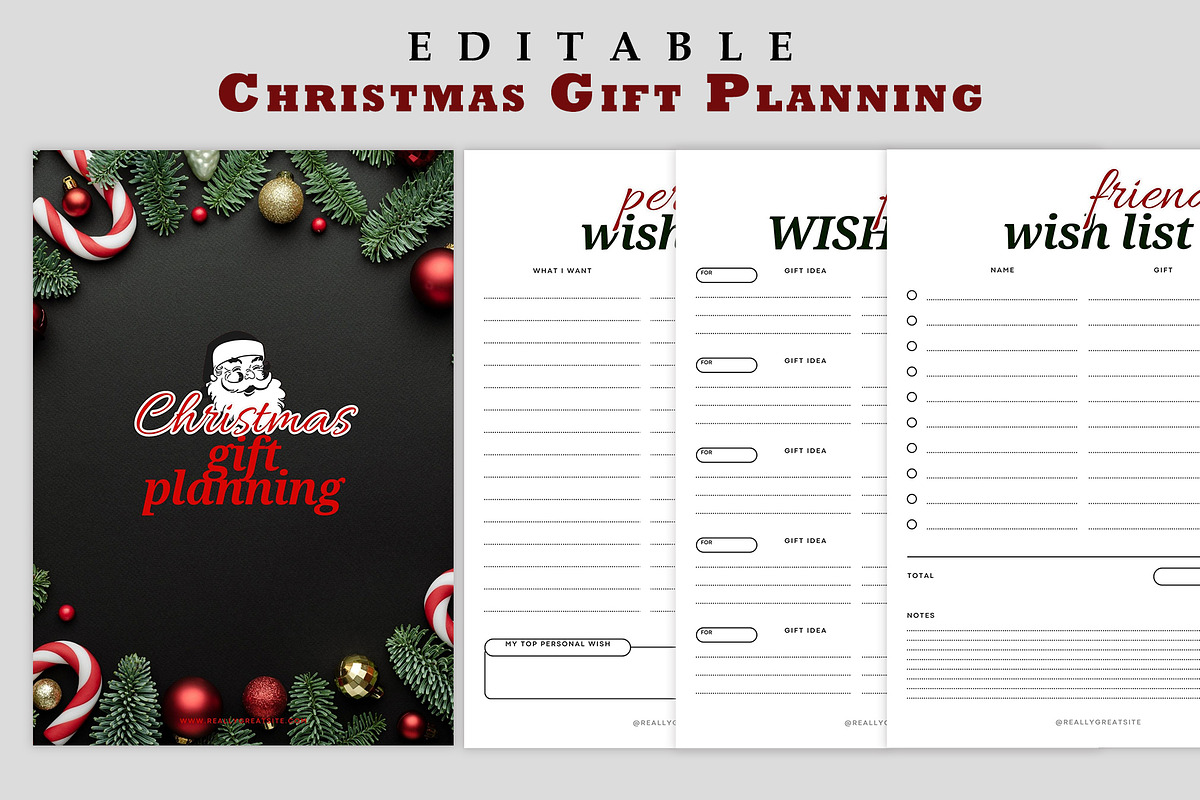 Christmas Gift Planning, a Stationery Template by DesignByStore (Photo 1 of 3)