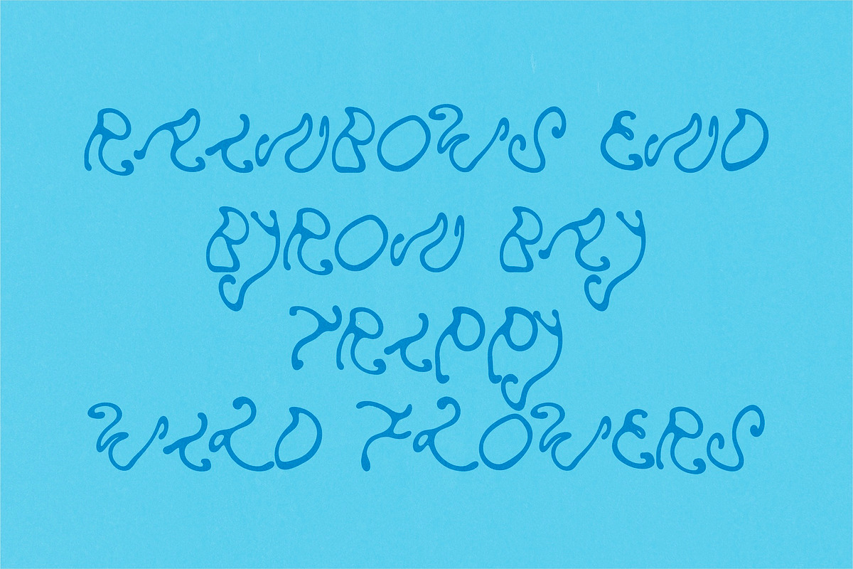 Mushroom Hand Drawn Psychedelic Font, a Handwritten Font by Madeline ODonoghue Design (Photo 6 of 7)