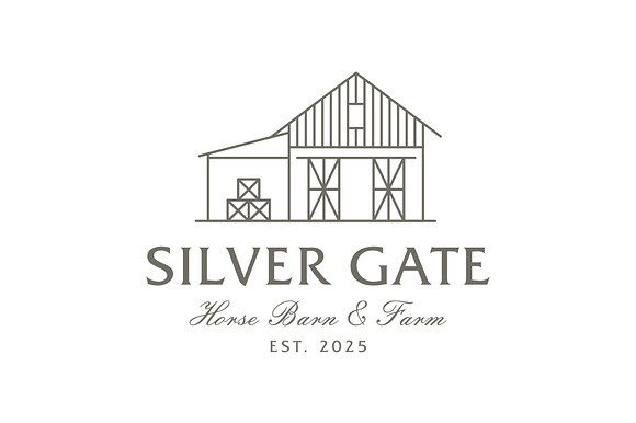 Vintage Farm Barn Logo Template preview 2