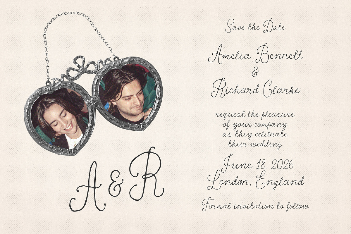 The Paper Doll Vintage Romantic Font, a Script Font by AnMark (Photo 3 of 16)